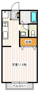 グリーンハイツB【2階】の間取り