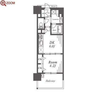 プレサンスロジェ栄パークサウス【9階】の間取り