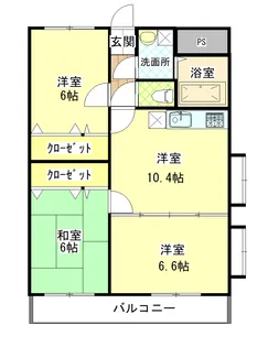 シャトー・パルテノン【1階】の間取り
