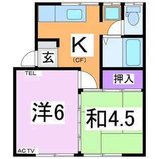 コーポ花沢II【1階】の間取り