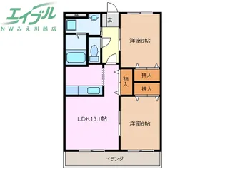 メゾン・ド・ローレライ【2階】の間取り