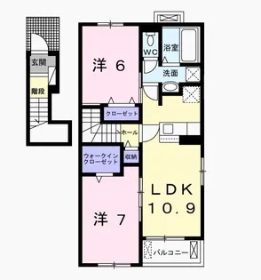 サンヴィレッジB【2階】の間取り