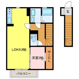 シュプリーム TakehachiB【2階】の間取り