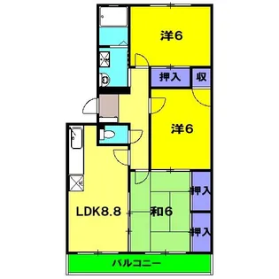 コーポ仲田【3階】の間取り