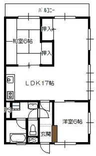 テラヤママンション【1階】の間取り
