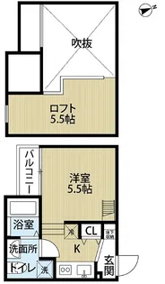 フェリオ北清水【2階】の間取り
