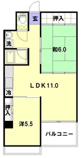 宮田ハイツ【3階】の間取り