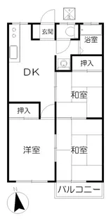 ファミネス谷原【2階】の間取り