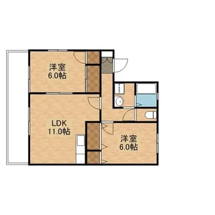 アンブレラトミナガB【1階】の間取り