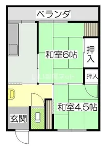 石川アパート【1階】の間取り