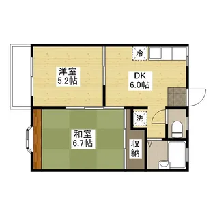 エルハイムB【1階】の間取り