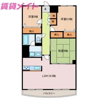 ドムス喜兵衛 宙の棟【2階】の間取り