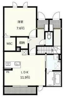 ソレジオタウン大津【1階】の間取り