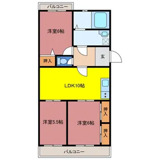 ハイライフ藤【3階】の間取り