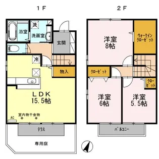 高知県高知市中万々【一戸建】の間取り