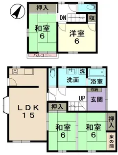 岐阜県多治見市市之倉町1【一戸建】の間取り