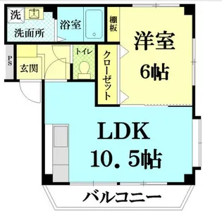 新菱ハイツ(シンリョウハイツ)【4階】の間取り