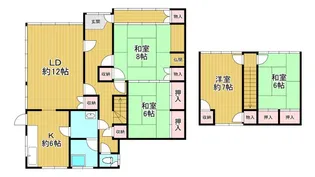 広島県府中市鵜飼町【一戸建】の間取り