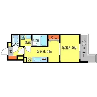 BRAVI南堀江【6階】の間取り