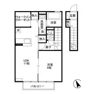 プレアデス見川 D【2階】の間取り