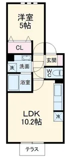 ルミエール エノモト【1階】の間取り