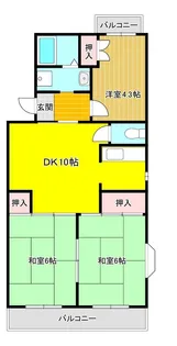 ドゥエル・コスモス【2階】の間取り
