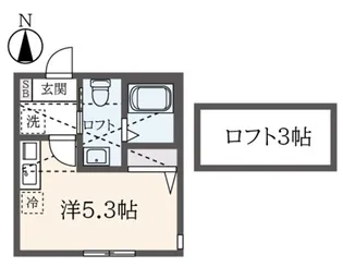 1Rの間取り画像