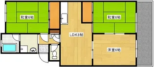 ハイネス大芝【1階】の間取り