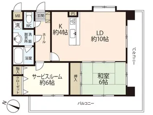 ラフィーネカツタ【3階】の間取り