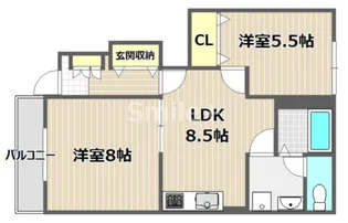ロッコレジデンス【1階】の間取り