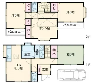 東京都江戸川区南葛西4【一戸建】の間取り