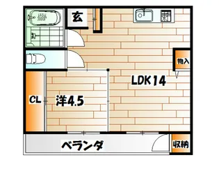 高砂ハイツ【3階】の間取り