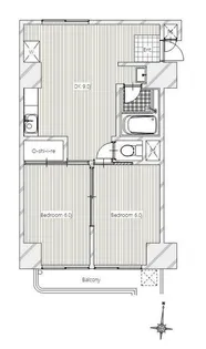 フジタオーク業平マンション【2階】の間取り