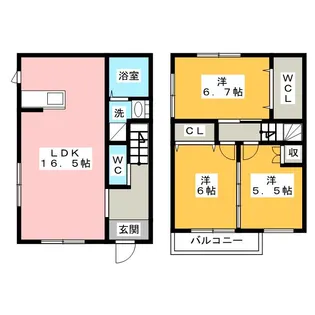 静岡県掛川市緑ケ丘2【一戸建】の間取り