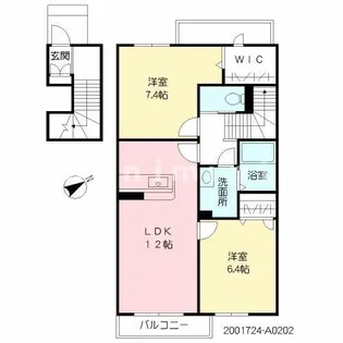 熊本県熊本市北区山室4【アパート】の間取り