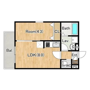 ジーメゾン柏西原【1階】の間取り
