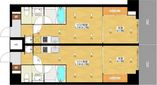 ブエナビスタ桜ノ宮イースト【1階】の間取り