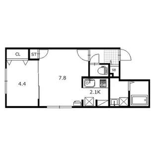 ラシュレN15【4階】の間取り