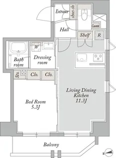 東京都台東区小島1【マンション】の間取り