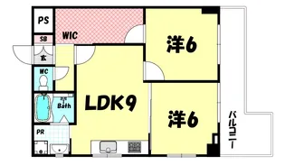 メトロハイツ花隈【4階】の間取り