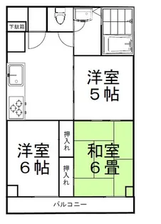 マンション東陽【5階】の間取り