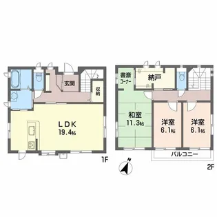 熊本県合志市須屋【一戸建】の間取り