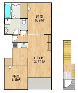 AFC RESIDENCE 豊川伊奈【2階】の間取り