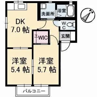 ヴェルデ高崎 B棟【2階】の間取り