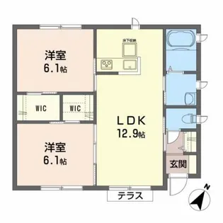 アベニュー Villa【1階】の間取り