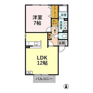 スクウェア ヒル E【2階】の間取り