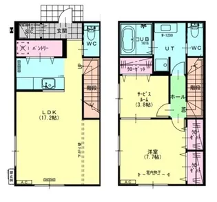 岩手県盛岡市永井24地割【一戸建】の間取り