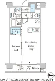 ジオエント中野弥生町【2階】の間取り