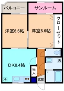 バードピュア沖【2階】の間取り