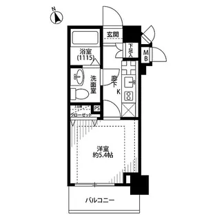 プレールドゥーク早稲田【2階】の間取り